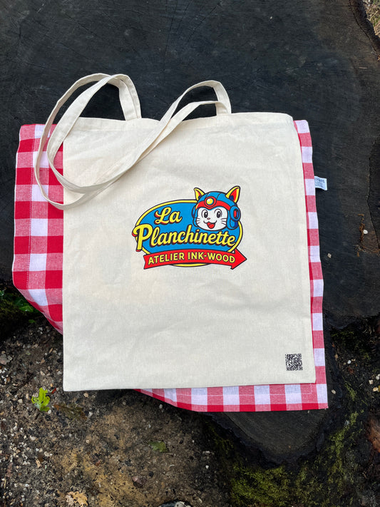 Tote Bag La Planchinette – 100 % coton,  QR code